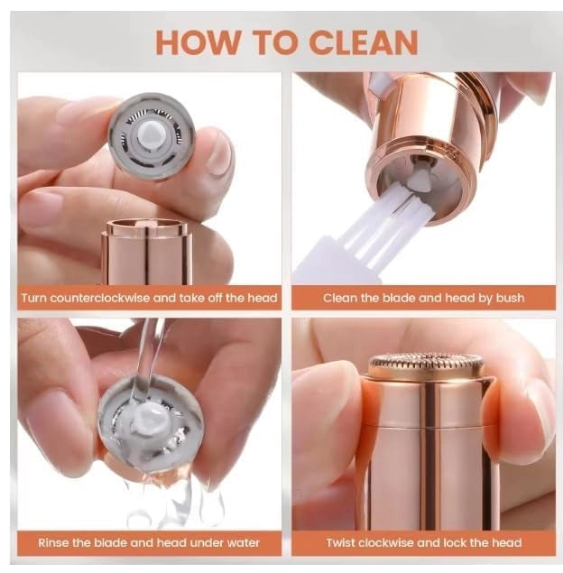 Female facial hair remover trimmer by 4485 with a compact design for gentle, precise hair removal on the face.