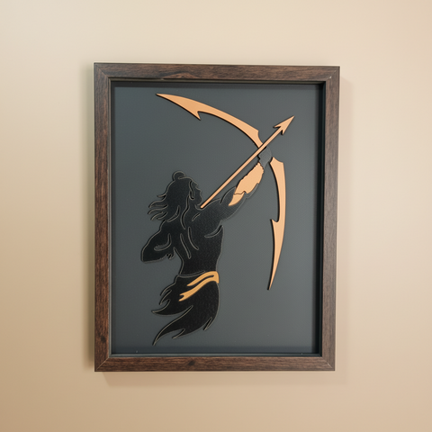 Modern minimalist Lord Ram wall art frame by VYRO-7, featuring devotional decor with clean, simple design.