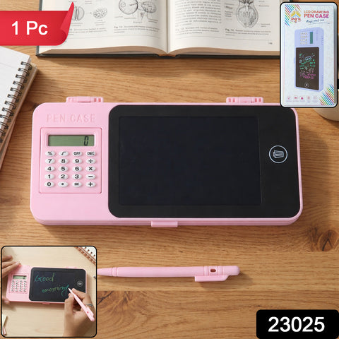 VYRO-7 LCD Writing Tablet Pencil Case, all-in-one study organizer with compartments for pens, pencils, and accessories.