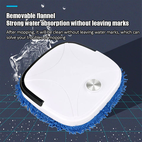 VYRO-7 smart floor cleaning robot with USB rechargeable feature, dry and wet mopping capabilities, cleaning a hardwood floor.