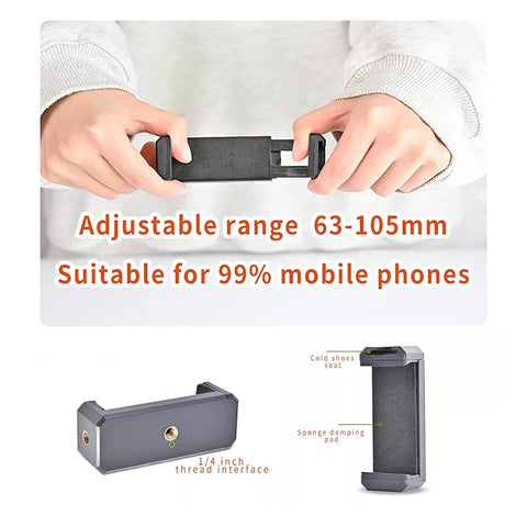 VYRO-7 vlogging kit with mini tripod, microphone, and LED light for video recording and content creation.